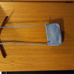 Womens joy mangano crossbody purse lavender leather like new condition bag